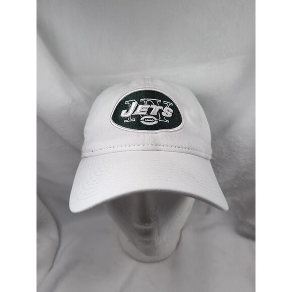NEW YORK JETS NY Hat Cap Strap Back Metal Closure White New Era 9Twenty NFL - Picture 1 of 6